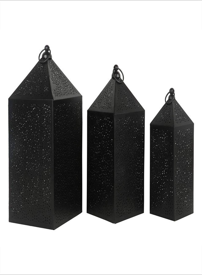 Quace Set of 3 Metal Handcrafted Lantern - Image 5